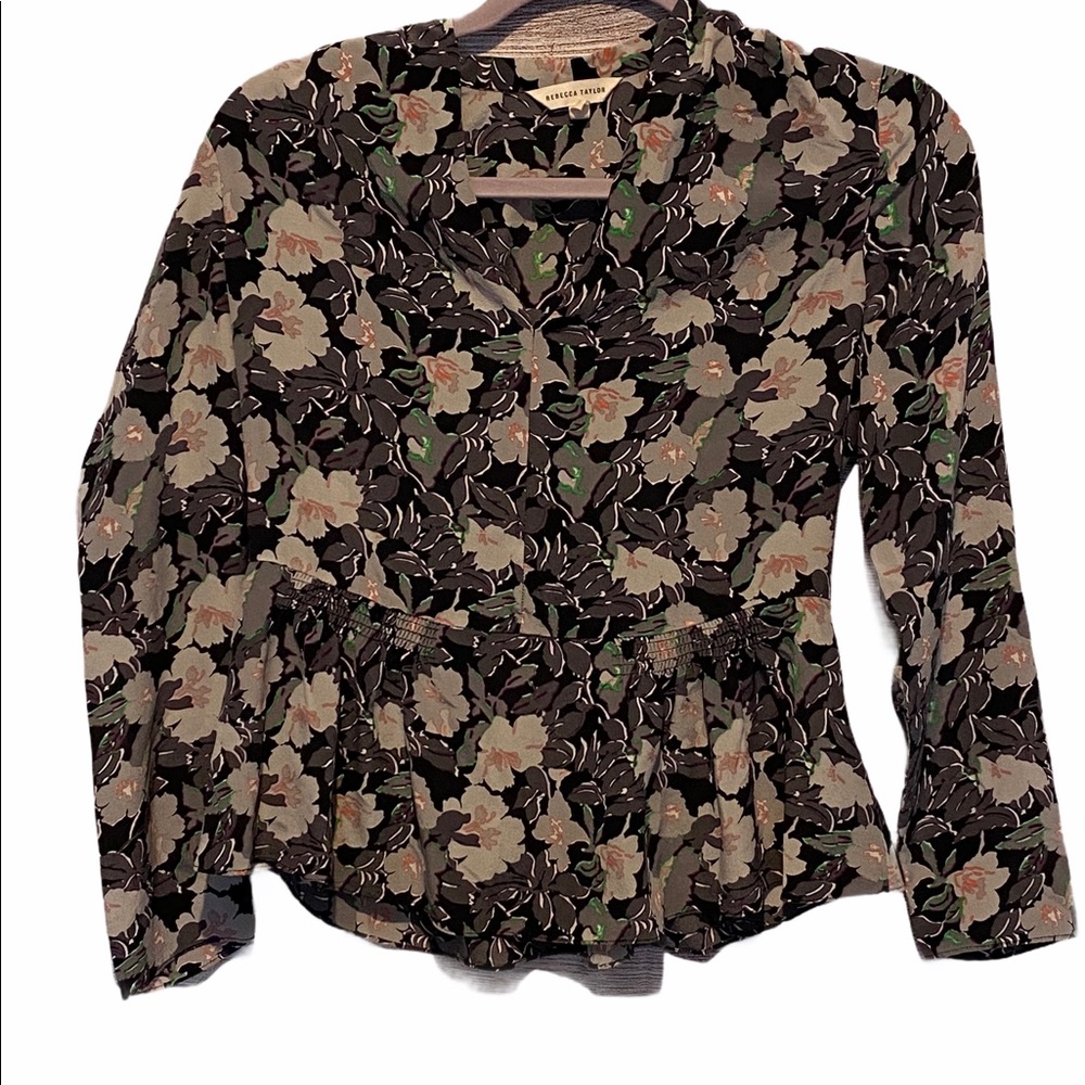 💜💜 Rebecca Taylor Gathered Waist Top Size 0